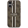 „Guess 4G“ dryžuotas „MagSafe“ dėklas, skirtas „iPhone 17“ – ruda
