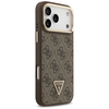 Dėklas Guess 4G PU Triangle Logo &amp; Stir Camera Magsafe skirtas Apple iPhone 17 Pro Max rudos spalvos