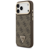 Dėklas Guess 4G PU Triangle Logo &amp; Stir Camera Magsafe skirtas Apple iPhone 17 Pro Max rudos spalvos