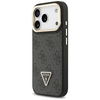 Dėklas Guess 4G PU Triangle Logo &amp; Stir Camera Magsafe skirtas Apple iPhone 17 Pro juodos spalvos