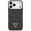 Dėklas Guess 4G PU Triangle Logo &amp; Stir Camera Magsafe skirtas Apple iPhone 17 Pro Max juodos spalvos
