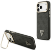 Dėklas Guess 4G PU Triangle Logo &amp; Stir Camera Magsafe skirtas Apple iPhone 17 Pro Max juodos spalvos