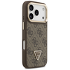 Dėklas Guess 4G PU Triangle Logo &amp; Stir Camera Magsafe skirtas Apple iPhone 17 Pro rudos spalvos