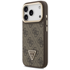 Dėklas Guess 4G PU Triangle Logo &amp; Stir Camera Magsafe skirtas Apple iPhone 17 Pro rudos spalvos