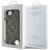 Guess PU Leather 4G Colored Ring MagSafe Apple iPhone 16e dėklas telefonui rudos spalvos
