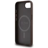 Guess PU Leather 4G Colored Ring MagSafe Apple iPhone 16e dėklas telefonui rudos spalvos