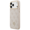 Original dėklas GUESS 4G Strass Logo & Big Strap Metal Mygtukai MagSafe skirtas Apple iPhone 17 Pro Max pink