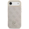 Original dėklas GUESS 4G Strass Logo & Big Strap Metal Mygtukai MagSafe skirtas Apple iPhone 17 Air pink