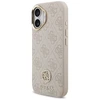 GUESS dėklas, skirtas IPHONE 17, suderinamas su MagSafe GUHMP17SP4GRMDEP (PU su 4G Strass logotipu), rožinis