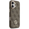 GUESS dėklas, skirtas IPHONE 17, suderinamas su MagSafe GUHMP17SP4GRMDEW (PU su 4G Strass logotipu), ruda