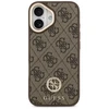 GUESS dėklas, skirtas IPHONE 17, suderinamas su MagSafe GUHMP17SP4GRMDEW (PU su 4G Strass logotipu), ruda
