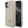 GUESS dėklas, skirtas IPHONE 17, suderinamas su MagSafe GUHMP17SP4GRMDEP (PU su 4G Strass logotipu), rožinis