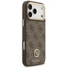 GUESS dėklas, skirtas IPHONE 17 Pro Max, suderinamas su MagSafe GUHMP17XP4GRMDEW (PU su 4G Strass logotipu), ruda