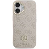 GUESS dėklas, skirtas IPHONE 17, suderinamas su MagSafe GUHMP17SP4GRMDEP (PU su 4G Strass logotipu), rožinis