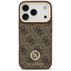 GUESS dėklas, skirtas IPHONE 17 Pro, suderinamas su MagSafe GUHMP17LP4GRMDEW (PU su 4G Strass logotipu), ruda