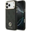 GUESS dėklas, skirtas IPHONE 17 Pro Max, suderinamas su MagSafe GUHMP17XP4GRMDEK (PU W/ 4G Strass Logo) juodas