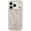 GUESS dėklas, skirtas IPHONE 17 Pro, suderinamas su MagSafe GUHMP17LP4GRMDEP (PU su 4G Strass logotipu), rožinis