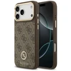 GUESS dėklas, skirtas IPHONE 17 Pro Max, suderinamas su MagSafe GUHMP17XP4GRMDEW (PU su 4G Strass logotipu), ruda