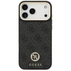 GUESS dėklas, skirtas IPHONE 17 Pro Max, suderinamas su MagSafe GUHMP17XP4GRMDEK (PU W/ 4G Strass Logo) juodas