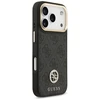 GUESS dėklas, skirtas IPHONE 17 Pro, suderinamas su MagSafe GUHMP17LP4GRMDEK (PU W/ 4G Strass Logo) juodas