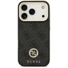 GUESS dėklas, skirtas IPHONE 17 Pro, suderinamas su MagSafe GUHMP17LP4GRMDEK (PU W/ 4G Strass Logo) juodas