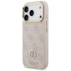 GUESS dėklas, skirtas IPHONE 17 Pro, suderinamas su MagSafe GUHMP17LP4GRMDEP (PU su 4G Strass logotipu), rožinis