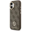 GUESS dėklas, skirtas IPHONE 17, suderinamas su MagSafe GUHMP17SP4GRMDEW (PU su 4G Strass logotipu), ruda