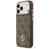 GUESS dėklas, skirtas IPHONE 17 Pro Max, suderinamas su MagSafe GUHMP17XP4GRMDEW (PU su 4G Strass logotipu), ruda