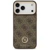GUESS dėklas, skirtas IPHONE 17 Pro Max, suderinamas su MagSafe GUHMP17XP4GRMDEW (PU su 4G Strass logotipu), ruda