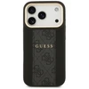 GUESS dėklas, skirtas IPHONE 17 Pro, suderinamas su MagSafe GUHMP17LPG4SEMCK (PU su 4G juostele), juodas