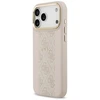 GUESS dėklas, skirtas IPHONE 17 Pro Max, suderinamas su MagSafe GUHMP17XPG4SEMCP (PU su 4G juostele), rožinis