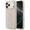 GUESS dėklas, skirtas IPHONE 17 Pro Max, suderinamas su MagSafe GUHMP17XPG4SEMCP (PU su 4G juostele), rožinis