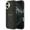GUESS dėklas, skirtas IPHONE 17, suderinamas su MagSafe GUHMP17SPG4SEMCK (PU su 4G juostele), juodas