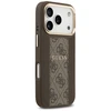 GUESS dėklas, skirtas IPHONE 17 Pro, suderinamas su MagSafe GUHMP17LPG4SEMCW (PU su 4G juostele), rudas
