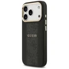 GUESS dėklas, skirtas IPHONE 17 Pro, suderinamas su MagSafe GUHMP17LPG4SEMCK (PU su 4G juostele), juodas