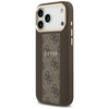 GUESS dėklas, skirtas IPHONE 17 Pro Max, suderinamas su MagSafe GUHMP17XPG4SEMCW (PU su 4G juostele), rudas