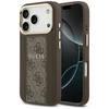 GUESS dėklas, skirtas IPHONE 17 Pro, suderinamas su MagSafe GUHMP17LPG4SEMCW (PU su 4G juostele), rudas