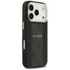 GUESS dėklas, skirtas IPHONE 17 Pro, suderinamas su MagSafe GUHMP17LPG4SEMCK (PU su 4G juostele), juodas