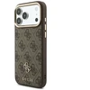 Dėklas Guess 4G su portfelem Magsafe do iPhone 18 Pro / 17 Pro ruda