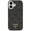 GUESS dėklas, skirtas IPHONE 17, suderinamas su MagSafe GUHMP17SP4TSRCMK (PU 4G su trikampio logotipu SL), juodas