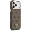 GUESS dėklas, skirtas IPHONE 17 Pro Max, suderinamas su MagSafe GUHMP17XP4TSRCMW (PU 4G su trikampio logotipu SL), ruda