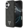 GUESS dėklas, skirtas IPHONE 17, suderinamas su MagSafe GUHMP17SP4TSRCMK (PU 4G su trikampio logotipu SL), juodas