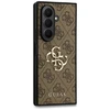 Guess PU 4G Metal Logo dėklas skirtas Samsung Galaxy Z Fold 7 rudos spalvos