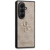 Guess PU 4G Metal Logo dėklas skirtas Samsung Galaxy Z Fold 7 rožinės spalvos