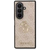 Guess PU 4G Metal Logo dėklas skirtas Samsung Galaxy Z Fold 7 rožinės spalvos