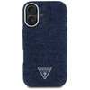 Guess Denim Triangle Logo MagSafe iPhone 16 Dėklas - Mėlyna