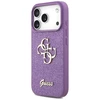 Dėklas Guess Fixed Glitter Big 4G skirtas Apple iPhone 17 Pro lilac
