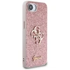 Guess PU Fixed Glitter 4G Metal Logo Apple iPhone 16e dėklas telefonui rožinės spalvos