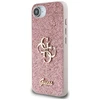 Guess PU Fixed Glitter 4G Metal Logo Apple iPhone 16e dėklas telefonui rožinės spalvos