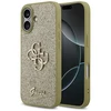 Dėklas Guess Fixed Glitter Big 4G skirtas Apple iPhone 17 aukso spalvos